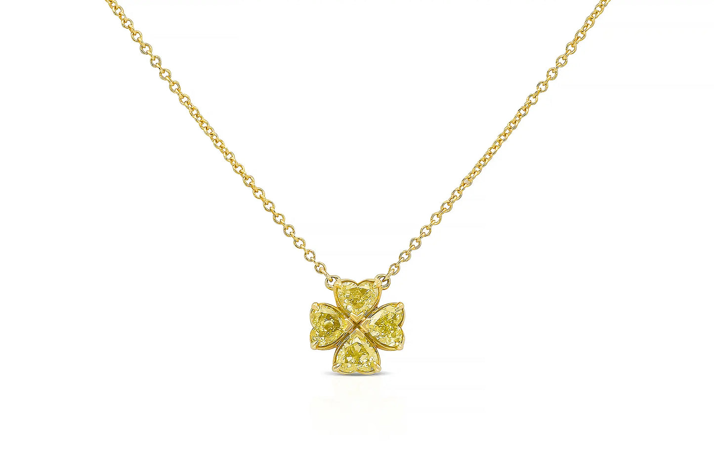 18K Yellow Gold Fancy Intense Yellow Diamonds Heartinity MM