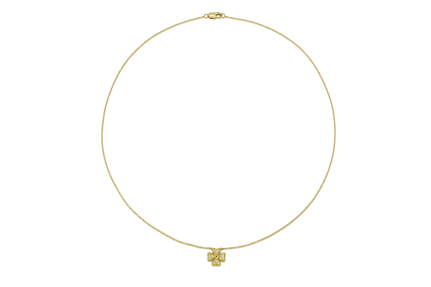 18K Yellow Gold Fancy Intense Yellow Diamonds Heartinity MM