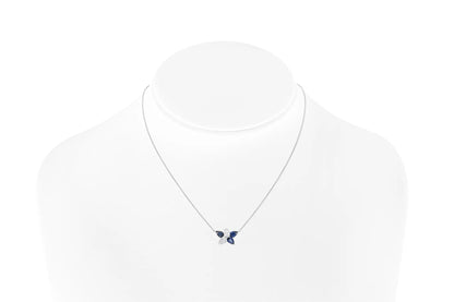 18K White Gold Diamond & Royal Blue Sapphire Constellation Pendant