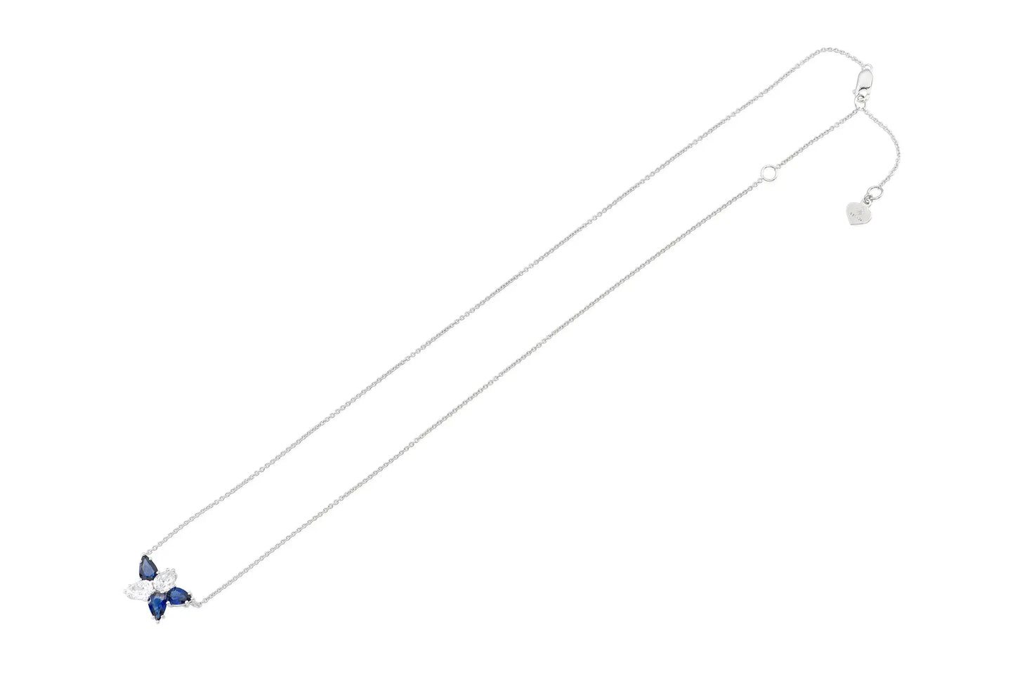 18K White Gold Diamond & Royal Blue Sapphire Constellation Pendant