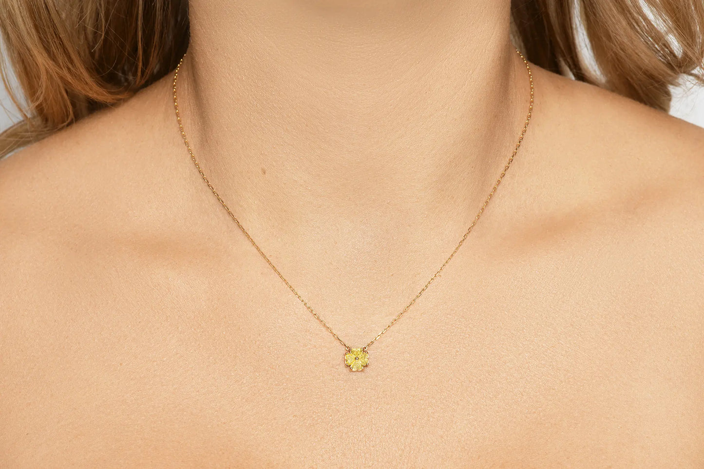 18K YG Petit Heartinity Intense Yellow Diamond Pendant