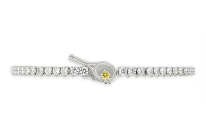 Platinum Tennis Bracelet Tw. 5.26 carat