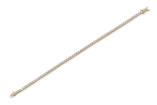 18K Yellow Gold Tennis Bracelet DTw. 2.39ct