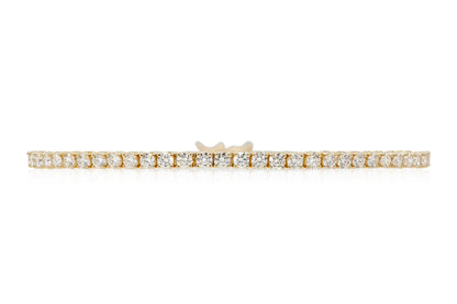 18K Yellow Gold Tennis Bracelet DTw. 2.39ct