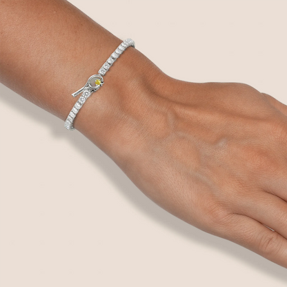 Platinum Tennis Bracelet Tw. 5.26 carat