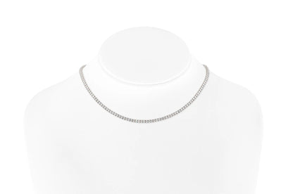 18K White Gold Tennis Necklace DTw. 7.75 carat