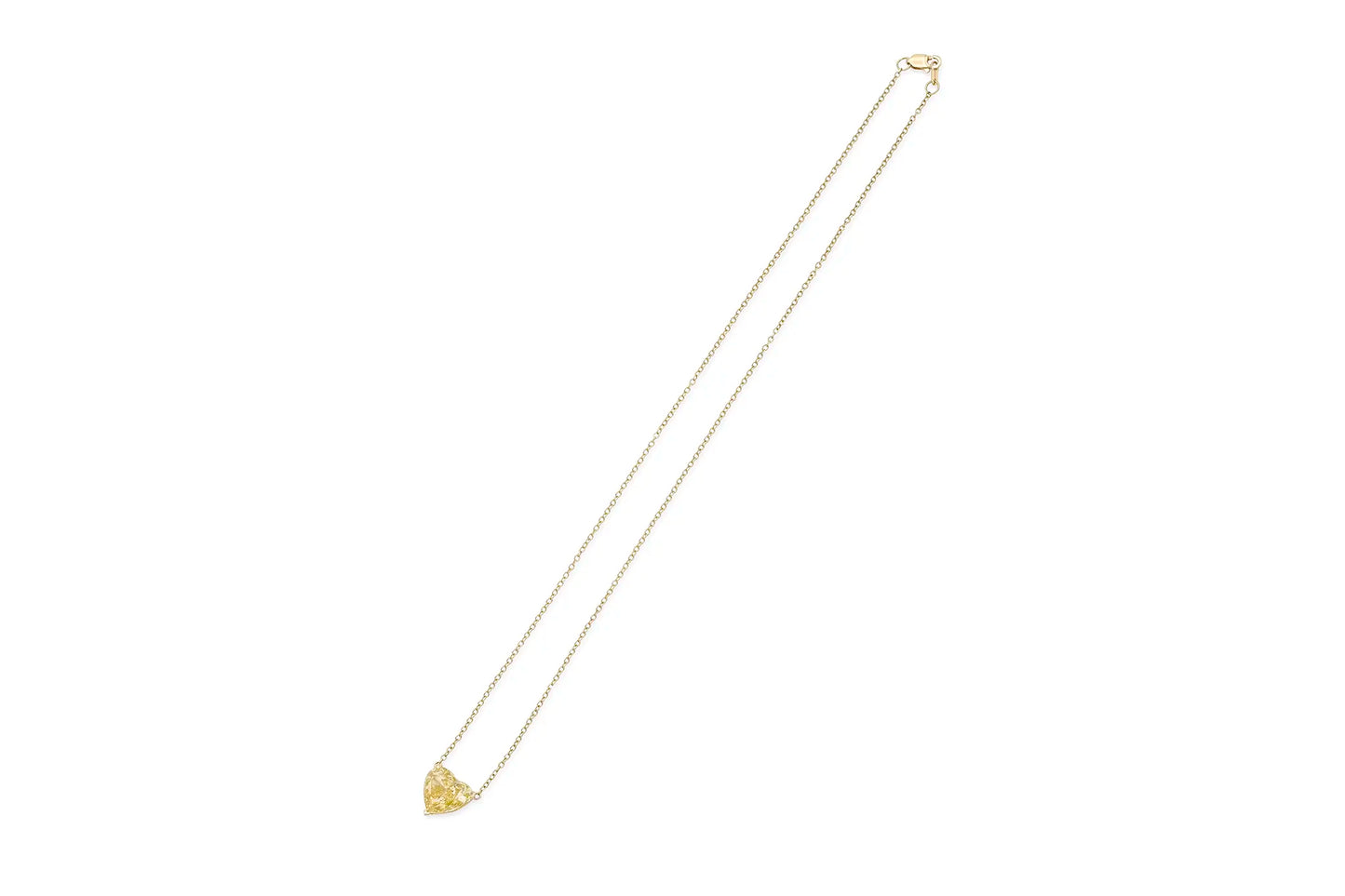 18K Yellow Gold Fancy Vivid Yellow Diamond Pendant