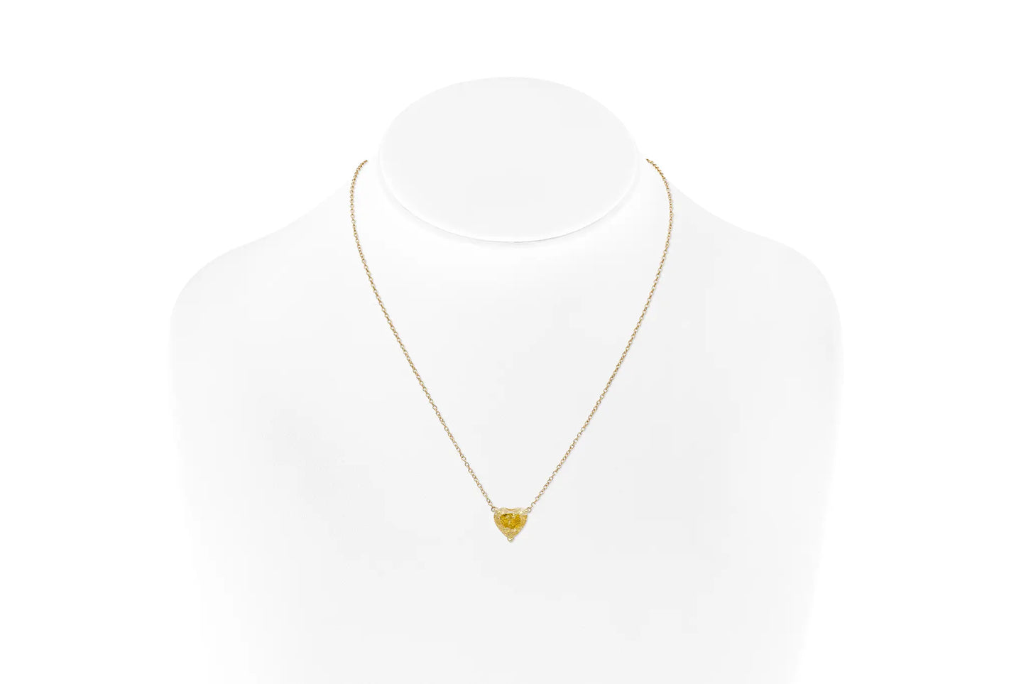 18K Yellow Gold Fancy Vivid Yellow Diamond Pendant