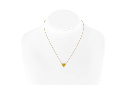 18K Yellow Gold Fancy Vivid Yellow Diamond Pendant