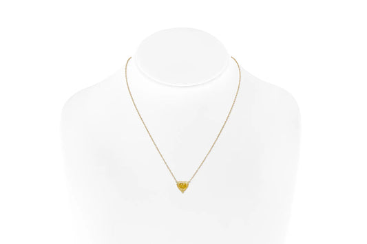 18K Yellow Gold Fancy Vivid Yellow Diamond Pendant