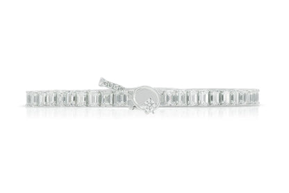 18K White Gold Tennis Bracelet Tw. 9.45 carat