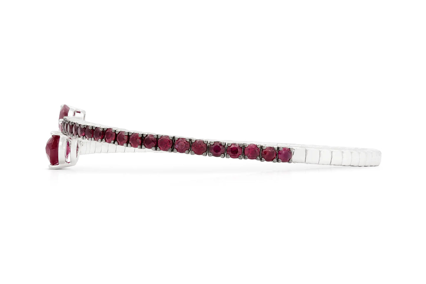 18K WG Flexible Bangle with Rubies