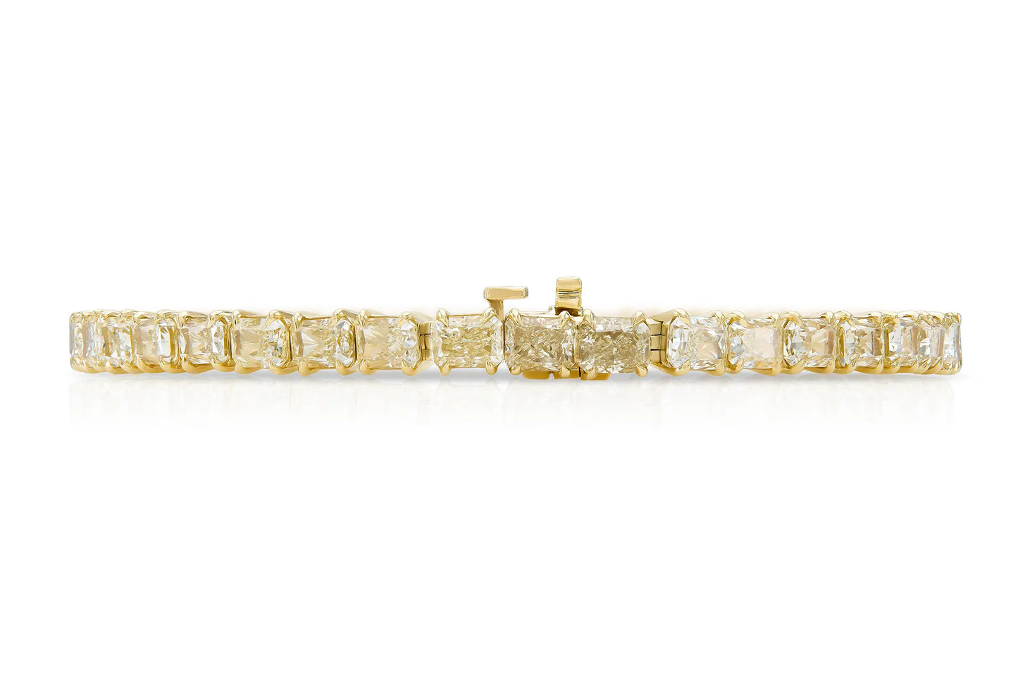18K Yellow Gold Yellow Diamond Bracelet Tw. 15.11 carat