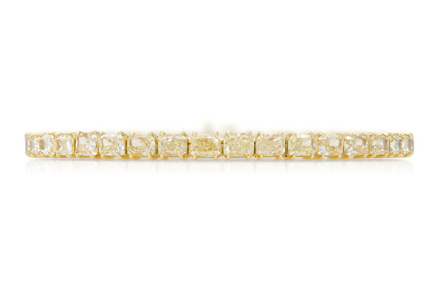 18K Yellow Gold Yellow Diamond Bracelet Tw. 15.11 carat