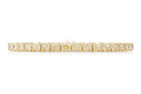 18K Yellow Gold Yellow Diamond Bracelet Tw. 15.11 carat