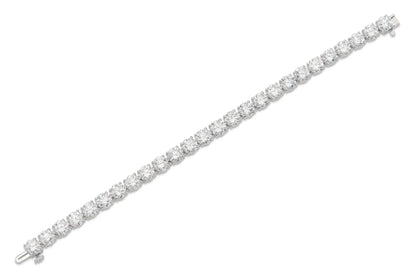 GIA certified 18K White Gold Tennis Bracelet Tw. 26.17 carat