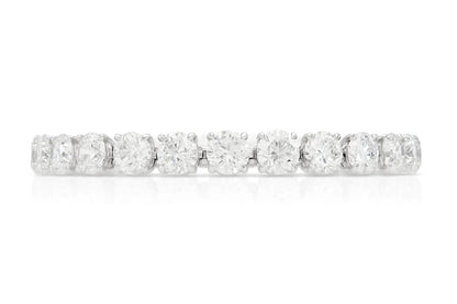 GIA certified 18K White Gold Tennis Bracelet Tw. 26.17 carat