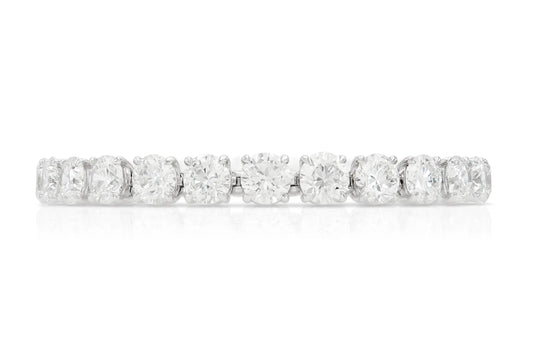 GIA certified 18K White Gold Tennis Bracelet Tw. 26.17 carat
