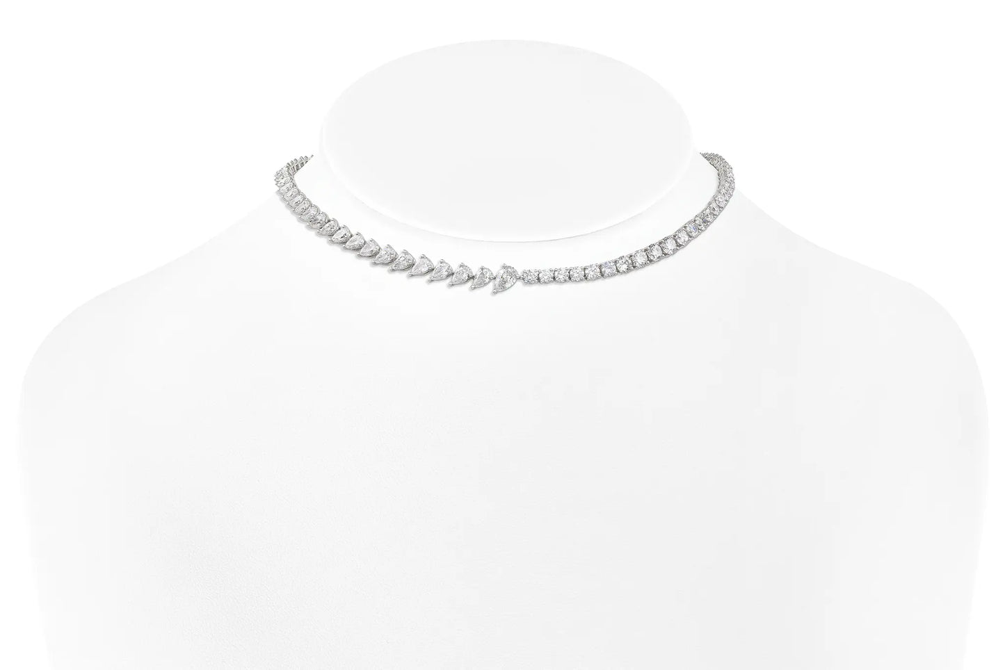 18K White Gold Diamond Choker