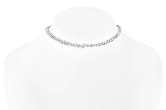 18K White Gold Diamond Choker