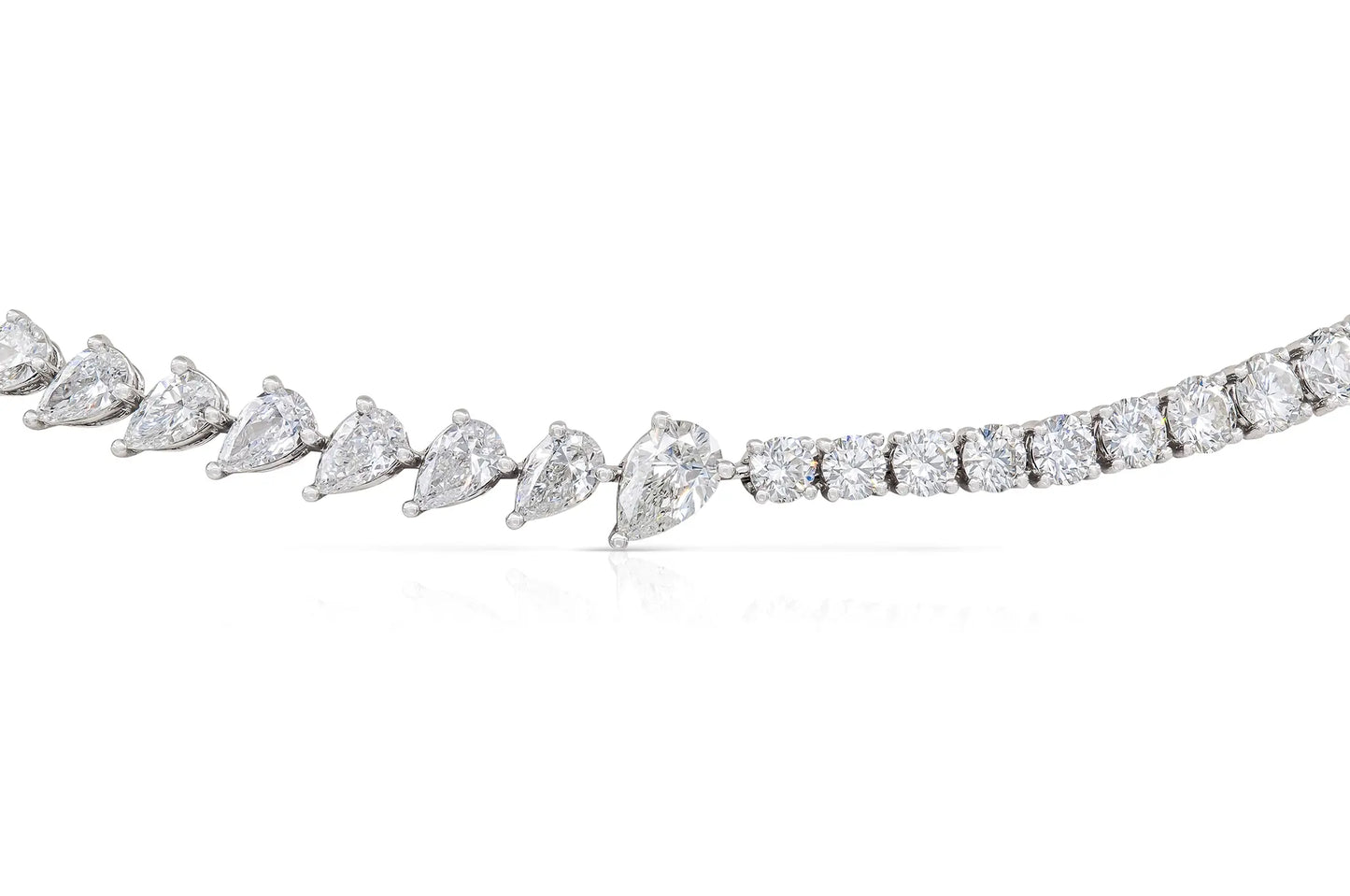 18K White Gold Diamond Choker