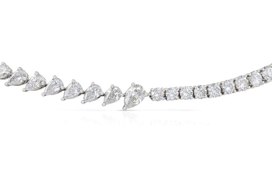 18K White Gold Diamond Choker