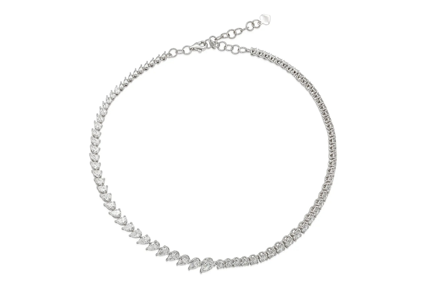 18K White Gold Diamond Choker