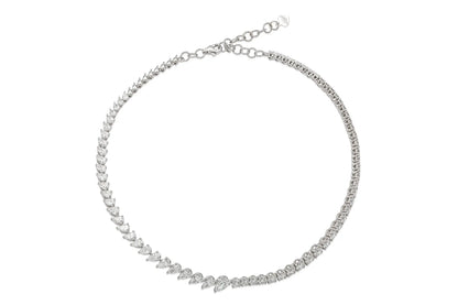 18K White Gold Diamond Choker