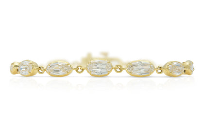 18K Yellow Gold Bezel-Set Bracelet Tw. 10.05 carat