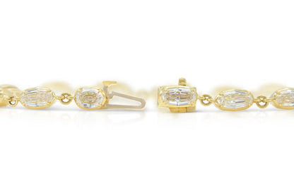 18K Yellow Gold Bezel-Set Bracelet Tw. 10.05 carat