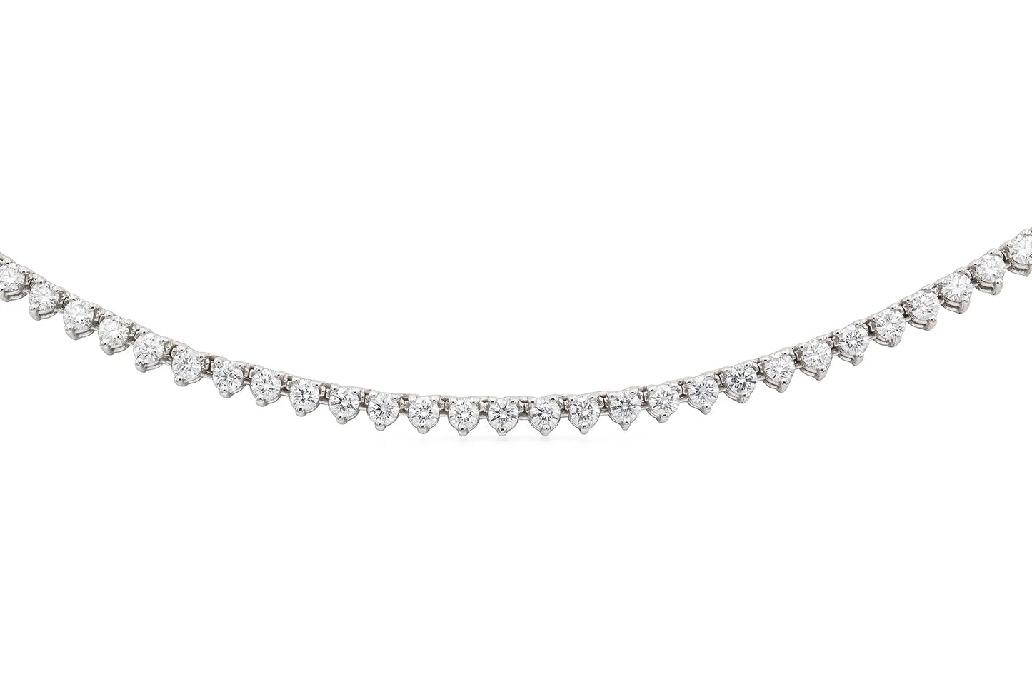18K White Gold Opera Necklace Tw. 14.76 carat