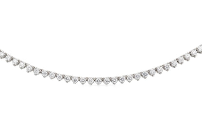 18K White Gold Opera Necklace Tw. 14.76 carat
