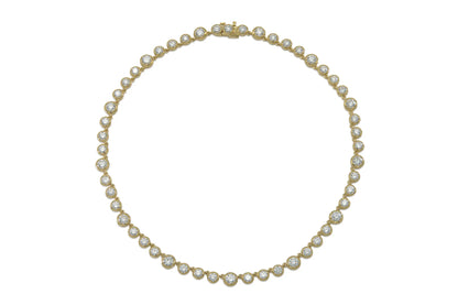 18K Yellow Gold Link Necklace Tw. 18.42 carat