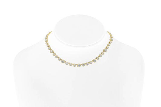 18K Yellow Gold Link Necklace Tw. 18.42 carat