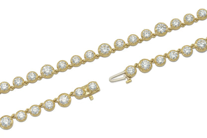 18K Yellow Gold Link Necklace Tw. 18.42 carat