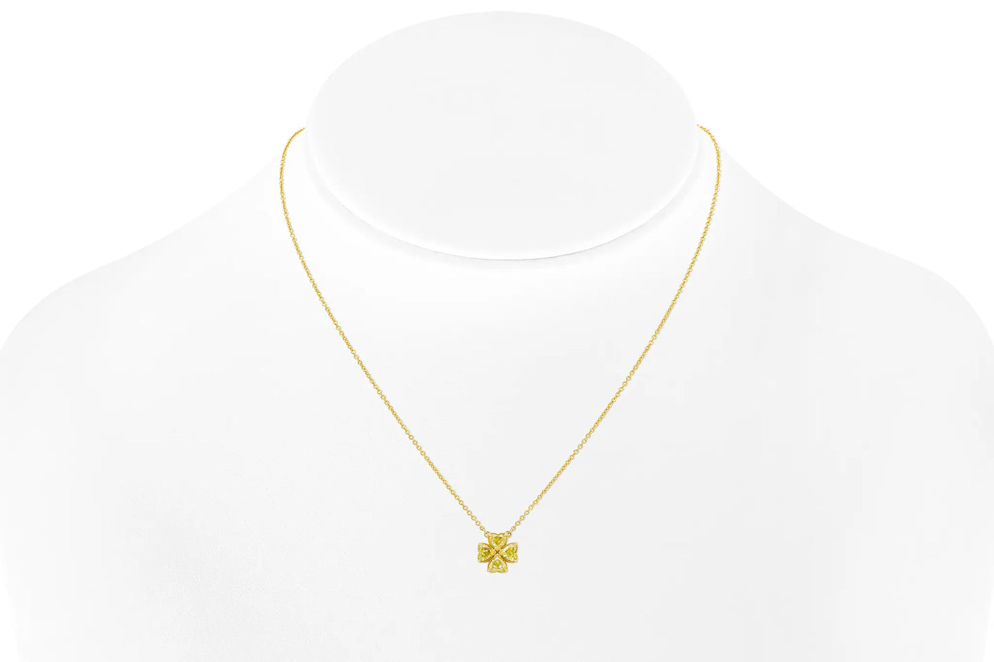 18K Yellow Gold Fancy Intense Yellow Diamonds Heartinity MM
