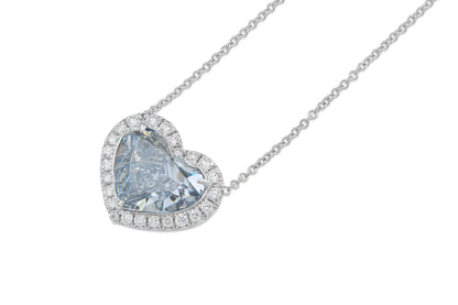 Natural Heart Shape Fancy Diamond Pendant