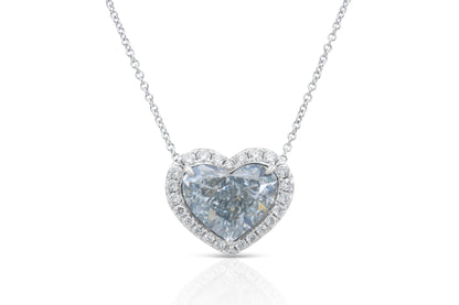 Natural Heart Shape Fancy Diamond Pendant