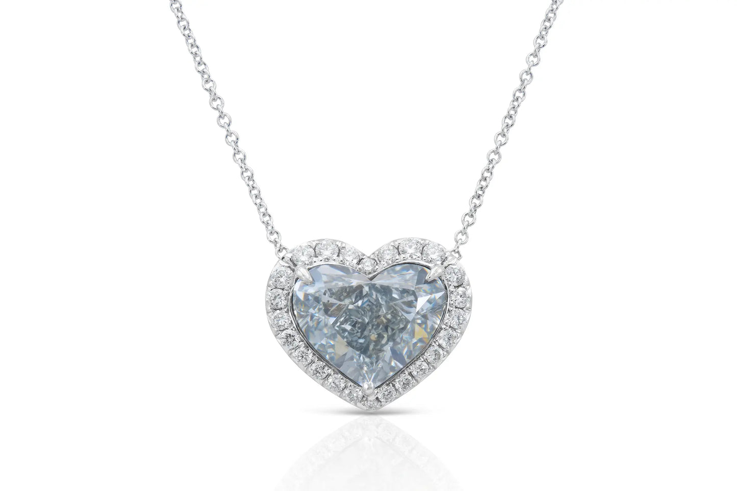 Natural Heart Shape Fancy Diamond Pendant