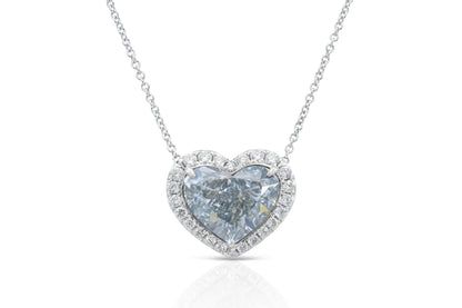 Natural Heart Shape Fancy Diamond Pendant