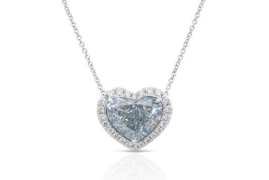 Natural Heart Shape Fancy Diamond Pendant