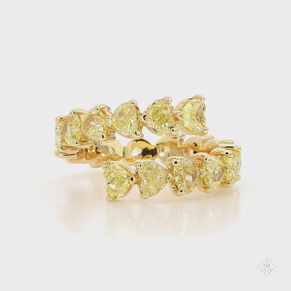 18K Yellow Gold Heartinity Ring Tw. 4.85 carat