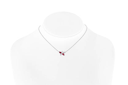 18K White Gold Diamond & Ruby Constellation Pendant