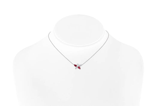 18K White Gold Diamond & Ruby Constellation Pendant