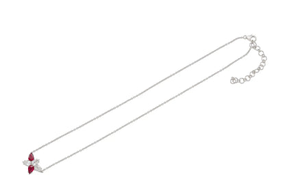 18K White Gold Diamond & Ruby Constellation Pendant