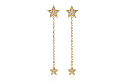 18K Yellow Gold Yuliia Star Earrings