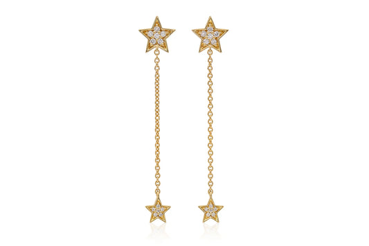 18K Yellow Gold Yuliia Star Earrings