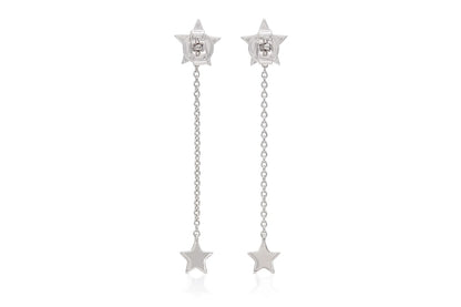 18K White Gold Yuliia Star Earrings