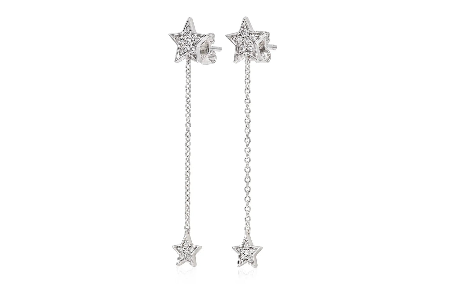 18K White Gold Yuliia Star Earrings