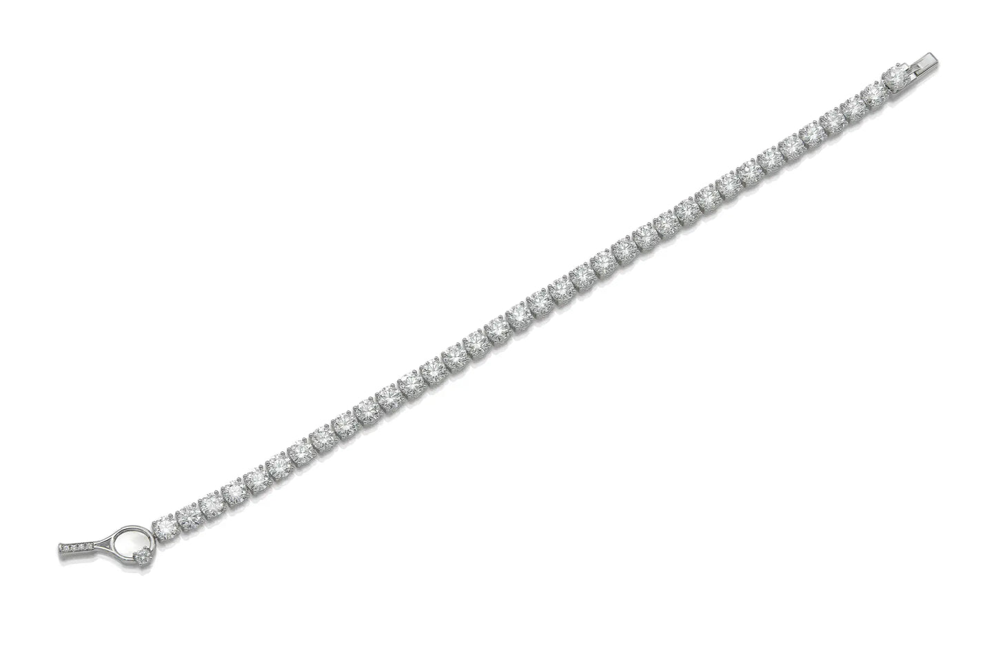 Platinum Tennis Bracelet Tw. 10.55 carat